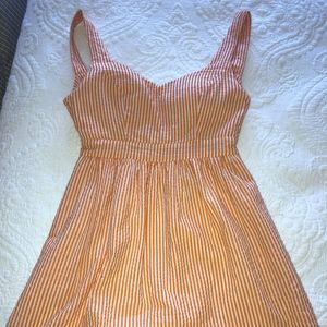 Medium Orange Seersucker Judith March Dress